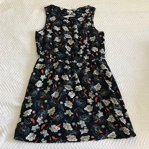✨ NWT ✨ Floral Flow Dress / Blue, Orange, White